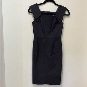 Banana Republic Black Plunge Sheath Dress